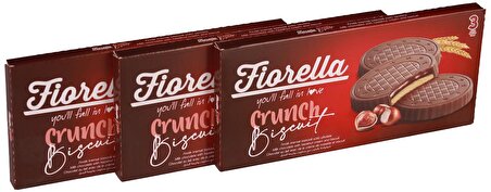Fiorella Fındık Kremalı Çikolatalı Bisküvi 22,5 Gr. 3 lü (3 Paket)