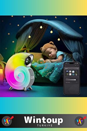 Yeni Model Atmosfer Lamba Rgb Bluetooth Hoparlör Alarm Müzik Çalar Saat