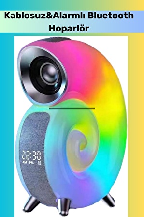 2024 Model Rgb Bluetooth Hoparlör Müzik Alarm Çalar Saat Masa Gece Lambası Hoparlör