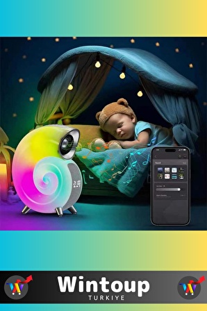 Taşınabilir Bluetooth Hoparlör RGB Aydınlatmalı Müzik Alarm Saat