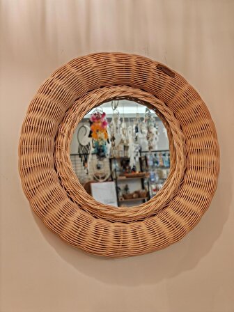 Bambu Rattan Bombe Ayna