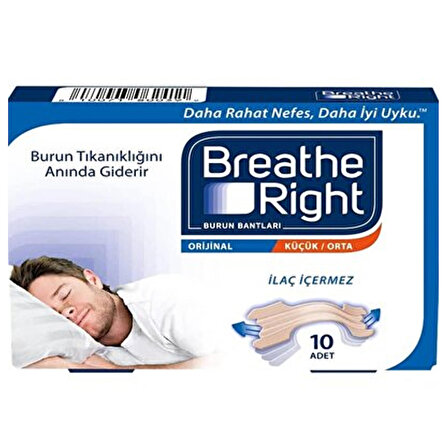 Breathe Right Burun Bandı Orijinal Küçük/Orta Boy 10 adet