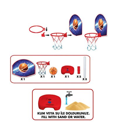 Ayaklı Basketbol Set Çocuk Basketbol Oynama Seti