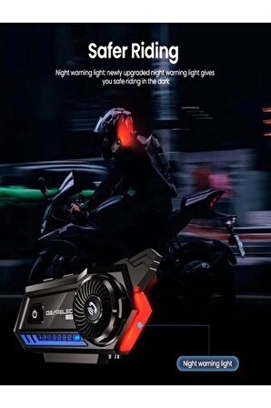 Vothoon BT57 Motosiklet Kask Kulaklık Intercom Işıklı Motorsiklet Interkom