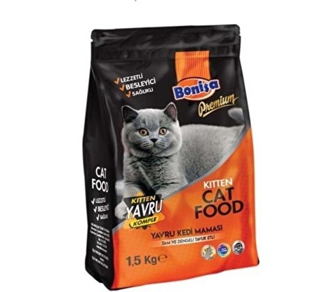 BONİSA 1.5 KG PREMIUM KEDİ MAMASI YAVRU TAVUK ETLİ