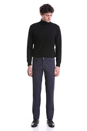 Lacivert Regular Fit Düz 5 Cep Pamuklu Kot Pantolon | 33