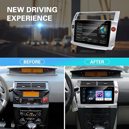 Citroen C4 Android Multimedya Sistemi (2005-2011) 2 GB Ram 16 GB Hafıza 4 Çekirdek İphone CarPlay Android Auto Navibox