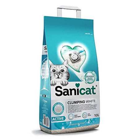 Sanicat Active Topaklaşan Marsilya Sabunu Kokulu Kedi Kumu 10 Lt