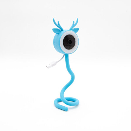 Neutron Geyik Figürlü Akıllı Bebek Kamerası Mavi
