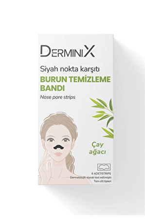 Derminix Çay Ağacı Özlü Siyah Nokta Karşıtı Burun Temizleme Bandı 