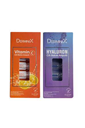 Derminix Vitamin C ve Hyaluron Cilt Bakım Ampulu 12'li