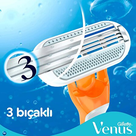 Gillette Venüs Riviera 2'li 3 Bıçaklı Tüm Cilt Tipleri İçin Manuel Tıraş Makinesi 