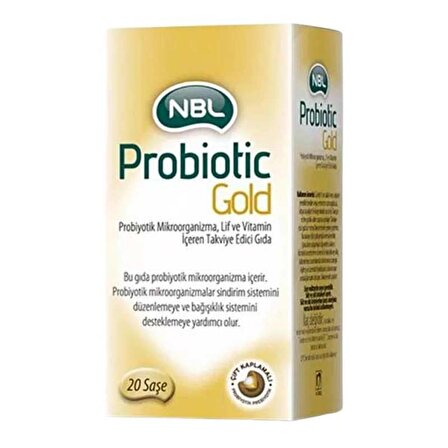 Nbl Probiotic Gold Çift Kaplama 20 Saşe Takviye Edici Gida