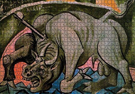 Cakapuzzle  Dying Bull, 1934 by Pablo Picasso Puzzle Yapboz MDF Ahşap