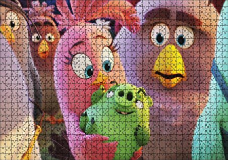 Cakapuzzle Angry Birds Aile Görseli Puzzle Yapboz MDF Ahşap