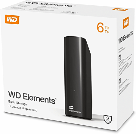WD Elements 6TB 3.5" USB 3.0 Taşınabilir Disk WDBWLG0060HBK-EESN