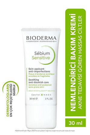 Bioderma Sebium Hassas Ciltler İçin Akne Karşıtı Gece-Gündüz Akne Krem  30 ml 