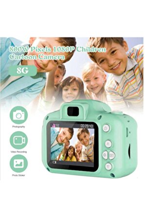 qasul Mini Eğitici Çocuk Dijital Fotoğraf Makinesi 5 Adet Oyun+video+fotoğraf Çekimi
