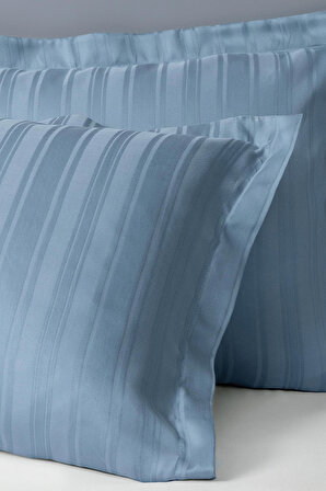 Yataş Dalian Bambu Saten 2'li Yastık Kılıfı - Koyu Mavi