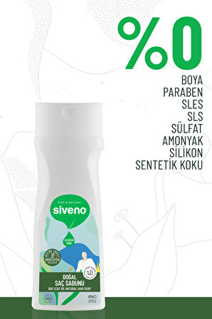 Siveno %100 Doğal Saç Sabunu Defne Yağlı Bal Avokado 9 Değerli Bitki Erkekler Için Bitkisel Şampuan 300 ml
