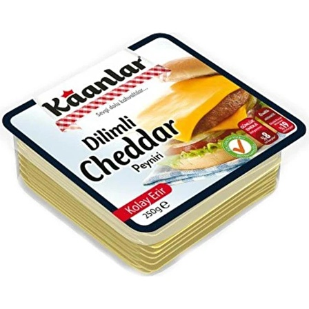 Kaanlar Dilimli Cheddar Peyniri 250 gr.