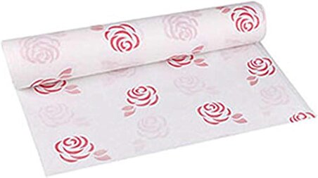 Roll-Up Tek Kullanımlık Kağıt Laminelli Masa Örtüsü - 100x150 Cm. - Çiöek Desenli -16 Yaprak 3 Rulo