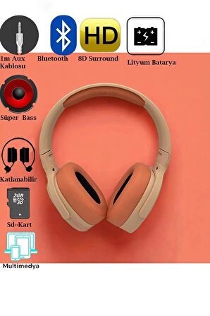 XTRIKE ME Kulak Üstü Bluetooth Kulaklık Kablosuz Kulaklık Kulakustu Kafa Üstü 2961 kulaklık