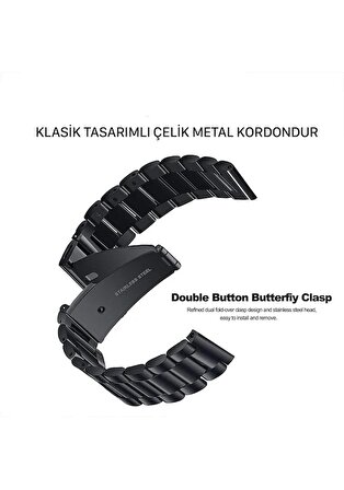 Huawei Watch Gt Gt2 Gt2 Pro Classic Çelik Metal Kordon 46 Mm