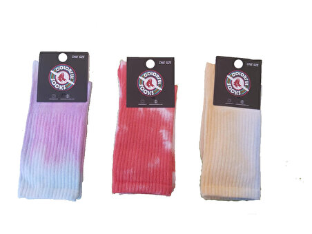 Colorful Socks 3 Çift Dizaltı Çorap
