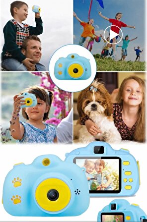 QASUL Mini Çocuklar Için Hediyelik Dijital Fotoğraf Makinesi Fotoğraf & Video Kayıt Flaşlı Ekranlı  5 Oyunlu Kamera
