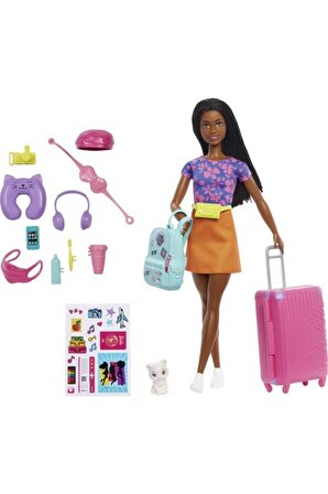 Barbie Brooklyn Seyahat Bebeği Ve Aksesuarları Hgx55 Lisanslı Ürün