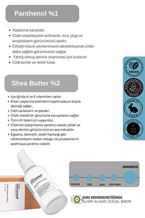 Kore Gül Kokulu Yoğun Nemlendirici Pürüzsüzleştirici (Panthenol %1 + Shea Butter %2) El kremi