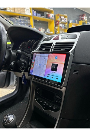 Peugeot 307 Çerçeveli Android 12 Multimedya Carplay 2GB RAM+32GB HDD Navigasyon Ekran