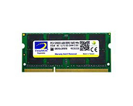 4 GB DDR3 1600MHz TWINMOS 1.5V SODIMM (MDD34GB1600N)