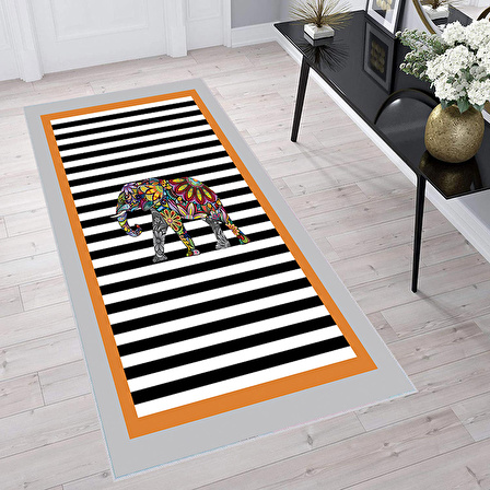 Dijital Baskı Yıkanabilir Kaymaz Taban Salon Halısı Ve Yolluk RVG1504