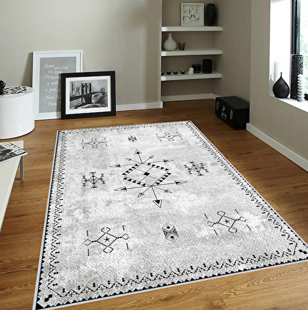 Dijital Baskı Yıkanabilir Kaymaz Taban Salon Halısı Ve Yolluk RVG0128-SD958