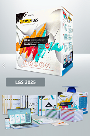 LGS Süper Set 2025 8. Sınıf LGS Tüm Dersler Sınava Hazırlık Seti- 28 Soru Bankası +13 Deneme Sınavı