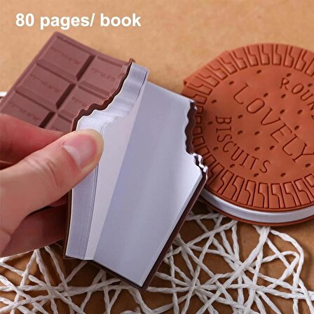 Çok Tatlı Çikolata Kokulu Harika Kare Çikolata Not Defteri Hediyelik Chocolate Notebook