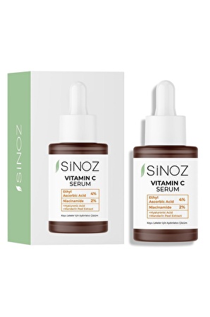 Sinoz Ton Eşitleyici Aydınlatıcı Vitamin C %4 Niacinamide %2 Yüz Serumu 30 ml Tüm Ciltler Için