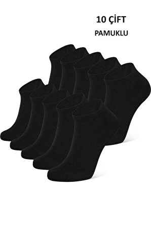 Siyah Erkek Çorap 10 Çift Patik Kısa Bilek Soket Çorap Erkek Çorap Unisex Pamuklu Yazlık