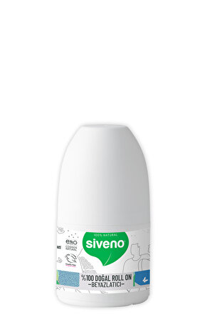 Siveno %100 Doğal Roll-On Beyazlatıcı Etkili Deodorant Ter Kokusu Önleyici Bitkisel Lekesiz Vegan 50 ml