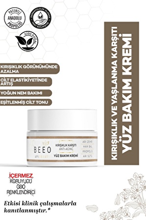 Apibeauty Arı Zehirli Propolisli Arı Sütlü Anti Aging Yüz Bakım Kremi 50ml