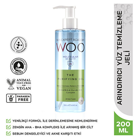 WOO Skin Expert Academy The Purifying & Refreshing Arındırıcı Yüz Temizleme Jeli 200 ml