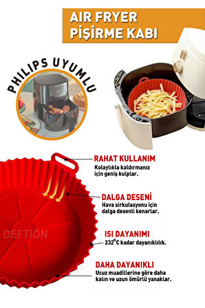 Philips Uyumlu Airfryer Silikon Pişirme Kabı