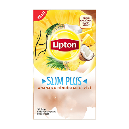 Lipton Slim Plus Hindistan Cevizi Çay 20'li