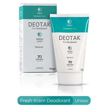 Deotak Fresh Antiperspirant Ter Önleyici Leke Yapmayan Krem Deodorant 35 ml