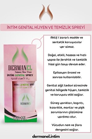 Dermanel İntim Genital Sprey+Dermanel Nemlendirici Ve Aydınlatıcı Güneş Kremi