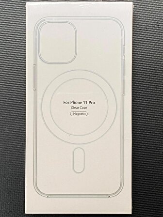Iphone 11 Pro Şeffaf Magsafe Premium Kalite Wireless Kablosuz Şarj Destekli Sert Telefon Kılıfı
