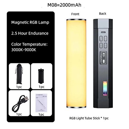 Deyatech RGB Led M07 Ortam Aydınlatma Mini Ayaklı Ambiyans Işığı Fotoğraf&Video Çekim Youtube Tiktok