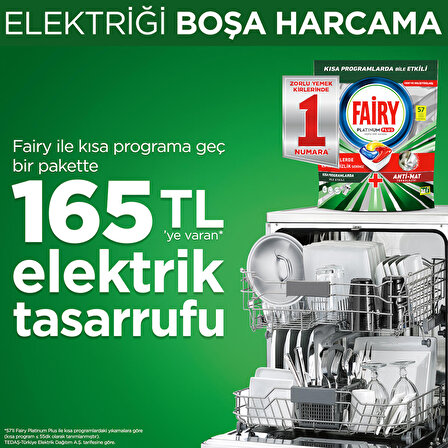 Fairy Platinum Plus Bulaşık Makinesi Deterjanı Kapsülü 115 Yıkama Limon Kokulu